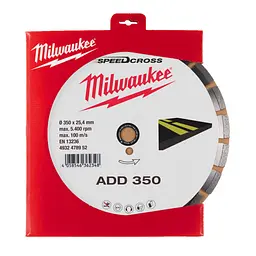 Диск алмазний Speedcross MILWAUKEE ADD 350, діаметр 350мм (асфальт)