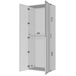 Шафа для одягу з двома штангами С-7.1 Дуб крафт/Камуфляж Idea - мініатюра 6