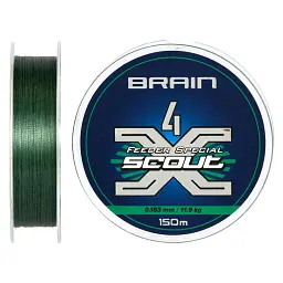 Шнур Brain Scout 4X 150 м (deep green) 0.183 мм 11.9 кг