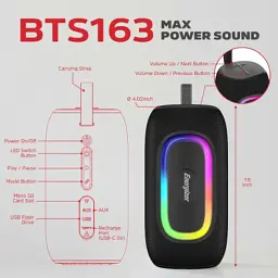 Акустична система Energizer BTS163 Black (BTS163) - миниатюра 11
