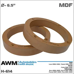 Проставки під динаміки AWM H-614 для автомобілів Skoda, Volkswagen, Seat - мініатюра 5