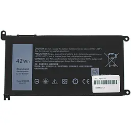 Акумулятор Dell WDX0R (Inspiron 15 5568, 13 5368, 13 5378) 11.4V 42Wh Black - мініатюра 3