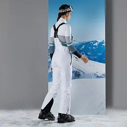 Штани CMP Women`s Ski Salopettes in Softshell M White (1097-3W03106-88BG 40) - мініатюра 6