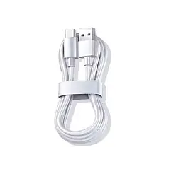 Кабель для зарядки універсальний білий USB Type A - USB Type-C 1м, 6А, 100W 