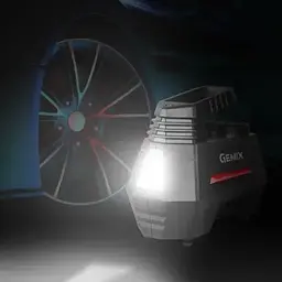 Автокомпресор Gemix Model M black/red поршневий цифровий манометр функція Autostop ліхтарик 35 л/хв - мініатюра 7