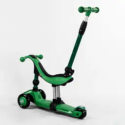 Самокат-велобіг 3 в 1 Best Scooter 32х14х61-75 см Зелений 000231687 - мініатюра 3