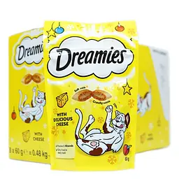 Ласощі для котів Dreamies Cat подушечки з сиром 60 г 037986 - мініатюра 4