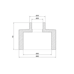 Муфта PPR Thermo Alliance 63х25 перехідна DSB112 - мініатюра 1