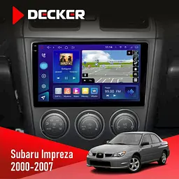 Штатна магнітола Subaru Impreza 2000-2007 Decker D9-009 4x64, DSP, 4G, 2k Decker (НФ-00008419)