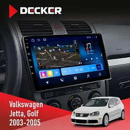 Штатна магнітола Volkswagen Golf 2003-2008 Climate 2 Decker D10-008 8x128 DSP 4G Decker (НФ-00006609)