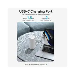 Концентратор Vention USB3.1 Type-C to HDMI/VGA/USB3.0x3/RJ45/SD/TF/TRRS 3.5m/PD/DC100W12-in-1 (TPHWC-EU) - мініатюра 5
