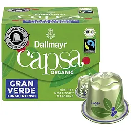 Кава в капсулах Dallmayr Gran Verde Bio Lungo Intenso 10 капсул 56 г - мініатюра 2