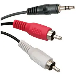 Кабель 3.5-мм тато штекер 2 штекери Rca тюльпана стерео 1.5 м - мініатюра 3