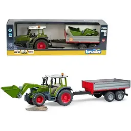 Іграшкова машинка Трактор Fendt Vario 211 з переднім навантажувачем та причепом (2182)