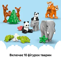 Конструктор LEGO DUPLO Town Сімейства диких тварин 3 в 1, 92 деталі (10446) - мініатюра 14