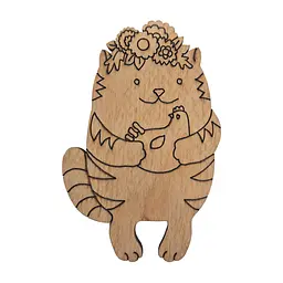 Фігурка для розпису та декорування "Котик" Bambi DF10-12-5 дерево