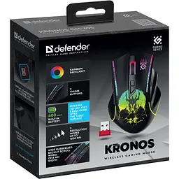 Мишка Defender Kronos GM-695 Wireless Black (52695) - мініатюра 9