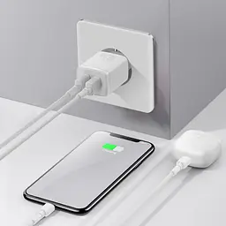 Мережевий зарядний пристрій Baseus Compact Charger 2U 10.5W White (CCXJ010202) [74462] - мініатюра 7