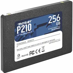 Накопичувач SSD 2.5" 256GB Patriot (P210S256G25) - мініатюра 2