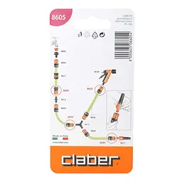 Конектор для поливального шлангу 3/4" з системою "Aquastop" Claber 8605 - мініатюра 3