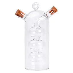 Пляшка для олії та оцту подвійна Bubbles 100/300 мл скляна Yiwu HP-34-15