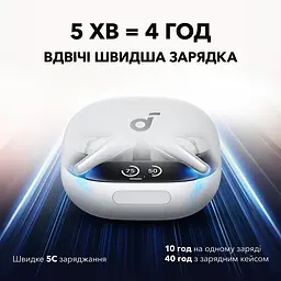 Навушники бездротові Anker SoundСore Liberty 4 Pro White matte (білі) A3954G21 - мініатюра 8