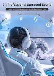 Ігрова гарнітура CM7002 для PS5, PS4, ПК, Mac, Switch, Xbox Series, об'ємний звук RGB Ігрові навушники з шумозаглушувальним - мініатюра 7