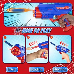 Іграшка для вечірки з пістолетом Nerf 2 іграшкові-пістолети 40 пінопластових дротиків - мініатюра 4