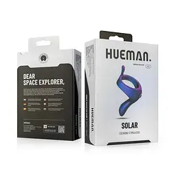 Ерекційне кільце з вібрацією Hueman Vibrerende Strap-On Ring силікон, акумулятор, регульована посадка - мініатюра 3