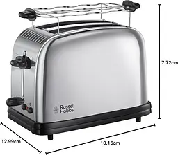 Тостер Russell Hobbs Chester 1670 Вт нержав. підігрів - мініатюра 3