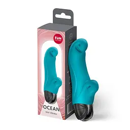 Вібратор-кролик Fun Factory OCEAN Aquamarine, для клітора та точки G, 6 режимів, на батарейках - мініатюра 6