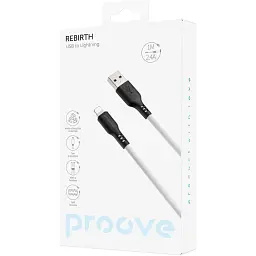 Кабель Proove Rebirth USB-A to Lightning 2.4A 1m White (CCRE60001102) [130358] - мініатюра 2
