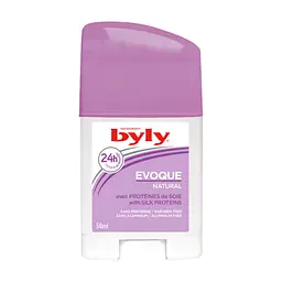 Дезодорант-стік Byly Evoque Natural Захист 24 години з протеїнами шовку для чутливої шкіри 50 мл (8411104017696)
