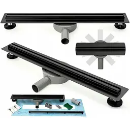 Душовий канал Rea Neo Slim Pro black 80 см REA-G8902