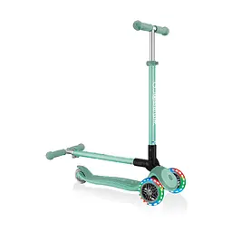 Самокат Globber Primo foldable plus lights, колеса з підсвічуванням, м'ятний (439-206) - мініатюра 9
