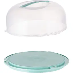Тортівниця Ardesto Tasty baking, з кришкою, 28,4 х11, 5 см, блакитна тіфані (AR2328TP) - мініатюра 2