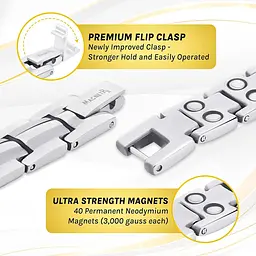 Магнітний браслет MagnetRX® для жінок Ultra Strength - Ефективні титанові магнітні браслети для жінок - Регульована довжина - мініатюра 4