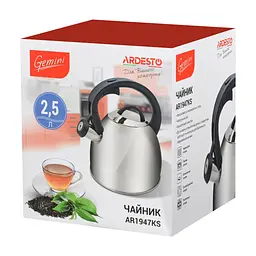 Чайник для плит ARDESTO Gemini Cremona 2.5 л (AR1947KS) - мініатюра 3