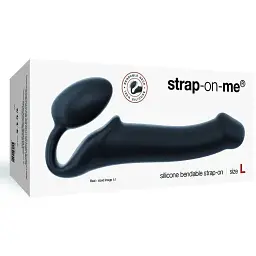 Безремневий страпон Strap-On-Me Black XL повністю регульований діаметр 4.5 см - мініатюра 3