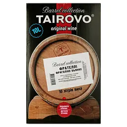 Вино Таїрово Фрателлi Фраголiно Бьянко бiле напiвсолодке bag-in-box 10 л - мініатюра 2