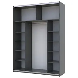 Шафа-купе Doros G-Caiser Графіт 2 Дзеркала 180х60х240 (42005012) - мініатюра 2