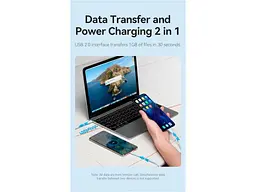 Кабель Vention 2-in-1 USB-З to Dual USB-C 100W 1.5м Blue (CTMSG) - мініатюра 4