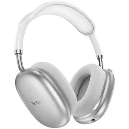 Бездротові навушники Hoco W55 Plus, накладні, ANC, BT5.4, AUX, 800mAh, 90h, Silver