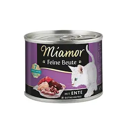 Вологий корм Miamor Feine Beute mit Ente беззерновий повнораціонний Міамор для котів, Качка 185 г (74443)