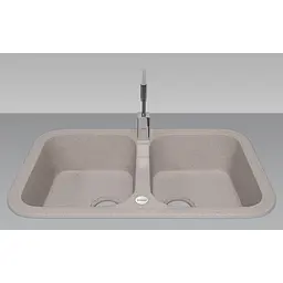 Кухонна мийка Adamant Twins 765x470x190 terra 302223, Тера - мініатюра 2