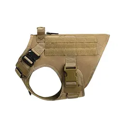 Шлейка для собак Harness K9 Long, металева пряжка фастекс і система MOLLE, Коричневий, XL - мініатюра 2