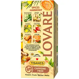 Чай Lovare Tisanes Spices Harmony бленд трав’яного чаю зі спеціями та плодами 43.2 г (24 шт. х 1.8 г) - мініатюра 2