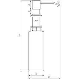 Дозатор для рідкого мила Globus Lux SS8444 - мініатюра 3