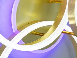Люстра стельова LED Diasha 8174/3G, 75W, 3200K-6500K, золото, сучасний стиль для дому - мініатюра 5
