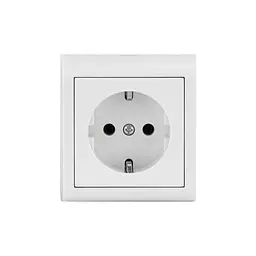 Розетка Ovivo Electric Nivo, одинарна з заземленням, накладна, біла - мініатюра 2